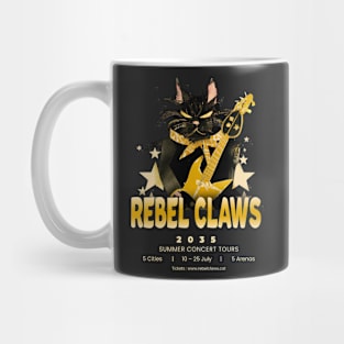 Tour poster cat rockband Rebel Claws Mug